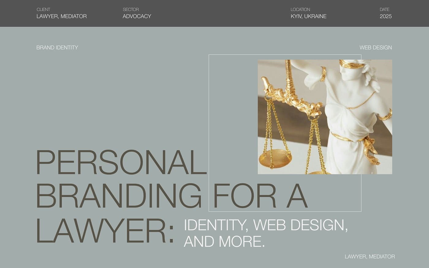Lawyer website on a laptop